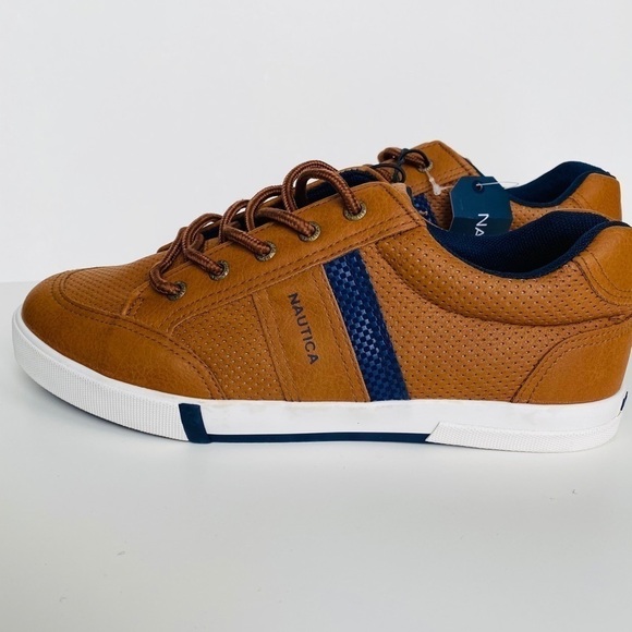 NWT Nautica Hull Youth Lace Up Tan Shoes Size 6 - Picture 5 of 8